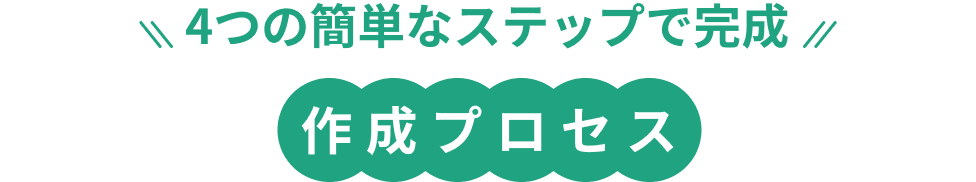4つの簡単なステップで完成 - 作成プロセス
